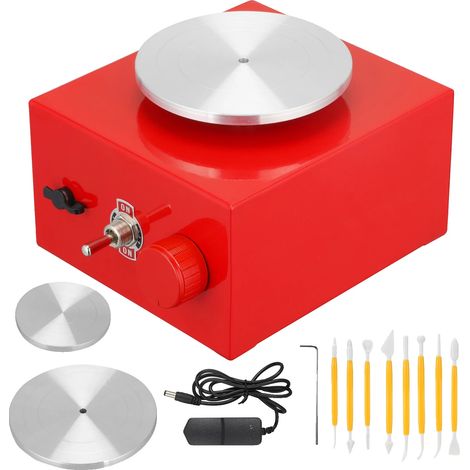 Tornio da vasaio, velocità regolabile, design resistente, spina europea 220V (1/2)