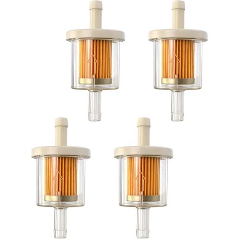 Filtres à Essence,4 PCS Filtres à Essence Universels 8 mm Filtres à Carburant Transparents Réutilisables pour Moto Tondeuse à Gazon Tracteur Tondeuse Scooter Voiture Filtres en Ligne (1/5)