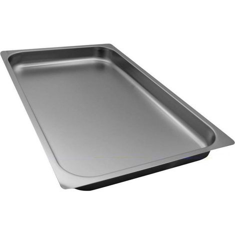 Abert teglia Gastronorm 1/1 acciaio inox 18/10 professionale bordo piano h 40 mm