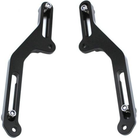 1 jeu. Couleur : Argent. Matériau : Métal. Support de pare-brise pour moto, support de réglage de pare-brise. (1/5)