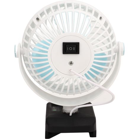 Ventilateur sans fil miniature de 5 pouces avec batterie au lithium BL1850 18V, ventilateur industriel rechargeable sans fil à 2 vitesses adapté à un usage industriel et commercial, avec 2 ports de ch (1/5)