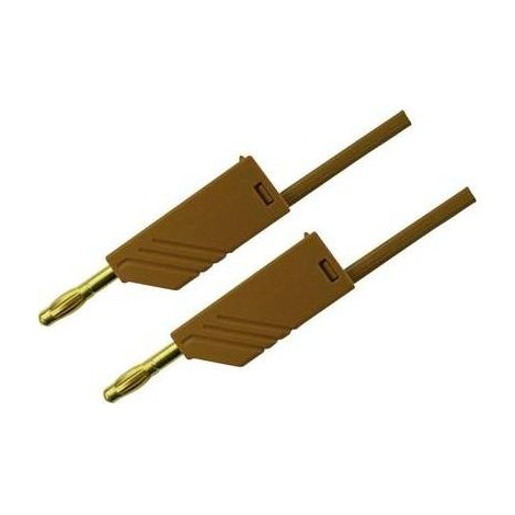 Hirschmann Test & Measurement MLN 100/2,5 BR Cavo di misura Spina a banana 4 mm Spina a banana 4 mm 1.00 m Marrone 1 pz