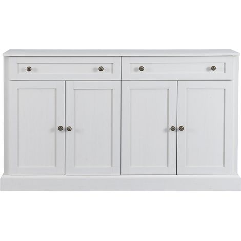 CAIziGrand buffet, 4 portes, 2 tiroirs, style moderne, 150 x 40 x 86 cm (1/5)