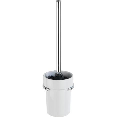 WENKO UV-Loc® WC-Garnitur Isera, Befestigen ohne Bohren mit innovativem Klebesystem, Silber glänzend, Zinkdruckguss chrom