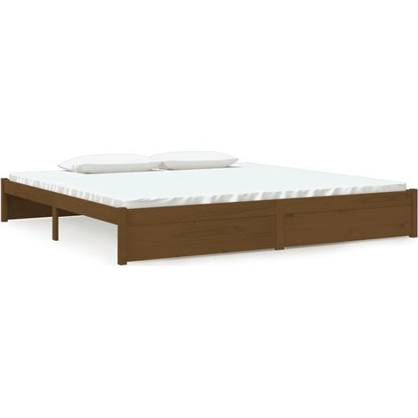 Maison Exclusive - Massivholzbett Honigbraun 200x200 cm