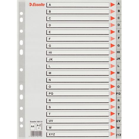 Esselte PP A4 Registerblatt A-Z /20 Blatt/ 100112