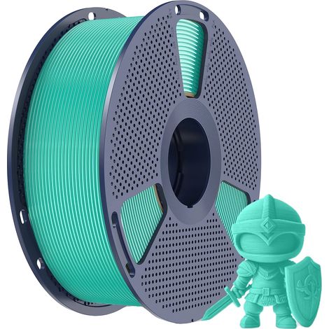 Filamento per stampante 3D, alta trasparenza, rotolo da 1 kg, verde menta (1/2)