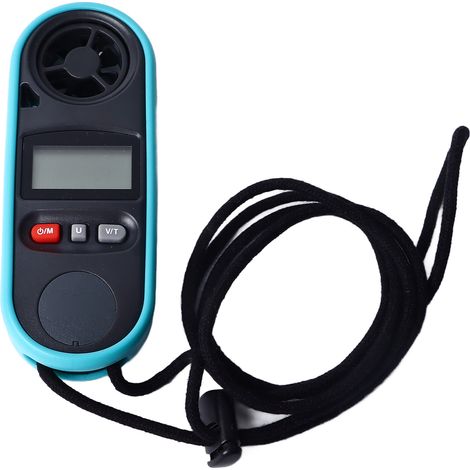 Anémomètre thermomètre LCD rétro-éclairé, jauge de température de vitesse du vent Portable pour usage domestique et industriel (1/5)