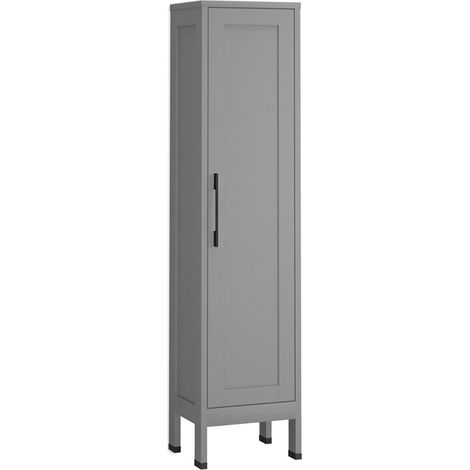 Columna Baño a Suelo 1 Puerta 160 x 35,7 x 32,5cm Mist Tirador Negro (1/3)