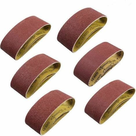 Schleifband für Bandschleifer 100 x 610 mm, mit verschiedenen Körnungen (80/120/150/240/400) für unterschiedliche Schleifanforderungen. (1/4)