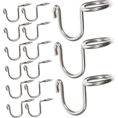 CCYKXA 15-teiliges Set aus Stahl-Dehnkleiderbügelverbindern für platzsparende Kleiderschränke zur Organisation von Kleidung und Accessoires