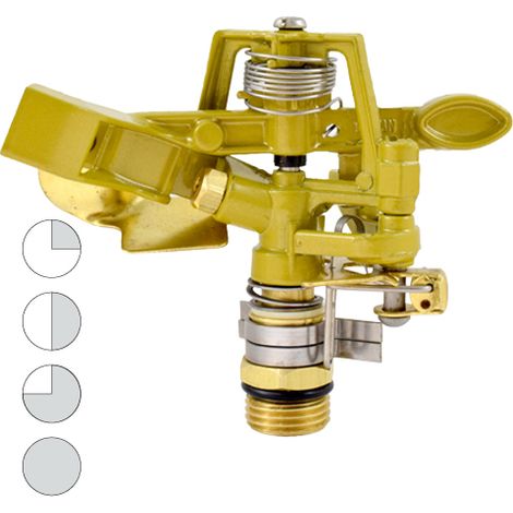 Aspersor de Riego Ferrestock Amarillo M1/2 metálico