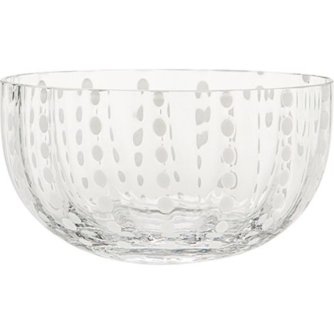 Zafferano Set 6 Ciotole Perle Bowl in vetro colorato trasparente lavorate a mano, design artigianale vivace ed elegante per la tavola moderna