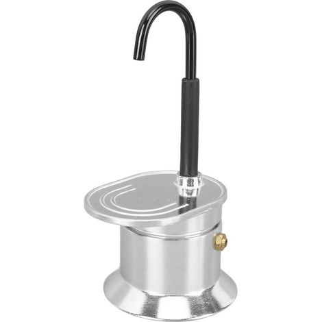 Italienische Moka-Kanne mit Ausguss, 1 Tasse, 50 ml – Aluminiumlegierung für Expresskaffee über dem Feuer – Kompakt und tragbar für Reisen, Camping und Partys (50 ml, 1 Person) (1/5)
