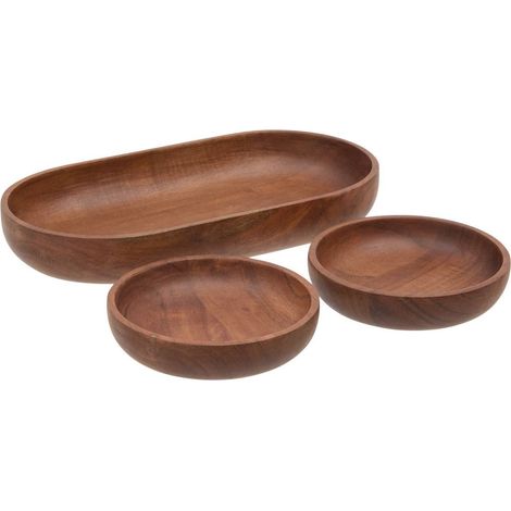 Set di 3 coppette acacia noah - Atmosphera créateur d'intérieur