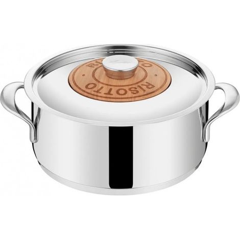 Olla de acero inoxidable de 24 cm con tapa. - 011204032424 - Lagostina -