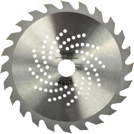 Lame de scie circulaire Geko g78070 250 mm 24 dents