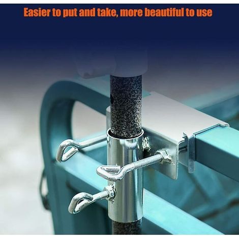Support de parasol stable, support de parasol, support de balustrade de balcon, support de parasol à clip fixe