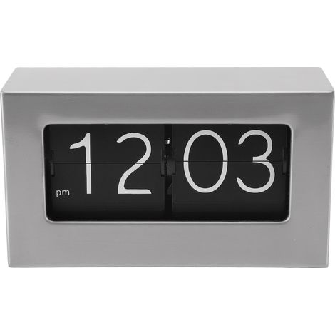 à affichage automatique 12 h style rétro en acier inoxydable (1/5)