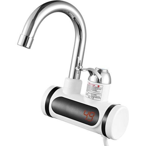 Robinet de salle de bain/cuisine pivotant chauffant, robinet d'eau sans réservoir électrique 220 V