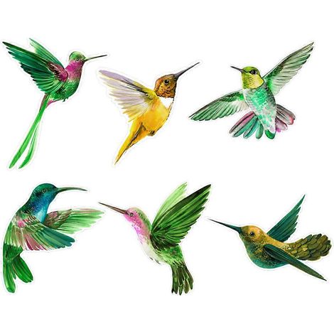 Lot de 6 autocollants statiques pour fenêtres, anti-collision d'oiseaux. (1/5)