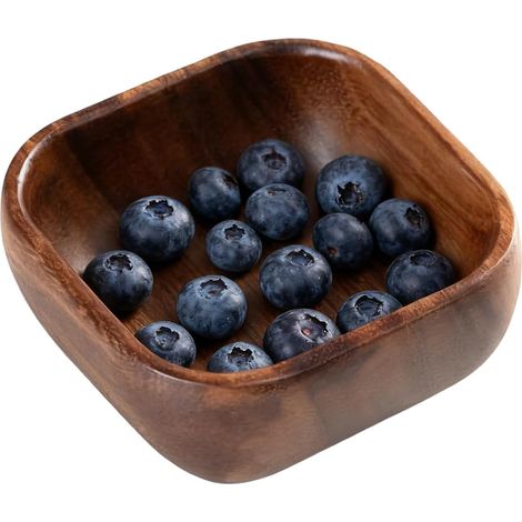 Bol En Bois Pour Fruits Plateau Vintage Carré Pour Noix En Tant Que Pièce Plateau En Bois Pour Service De Table Pour Le , Les Apéritifs, Les Trempettes, La Sauce, Les Bonbons, Les Dess (1/5)