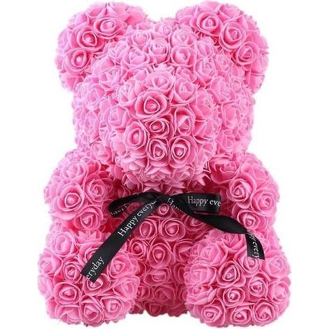Ours Rose Saint Valentin - ONEVER - Fleur de rose - Rose - Chambre - Objets décoratifs (1/4)