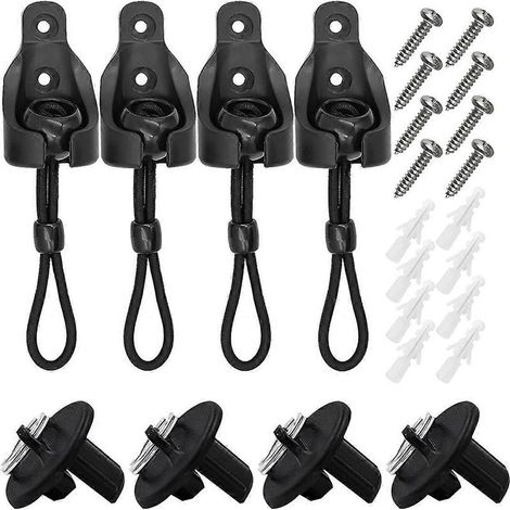 Kit de fixation élastique pour store enrouleur et embouts de fixation (lot de 4) (1/5)