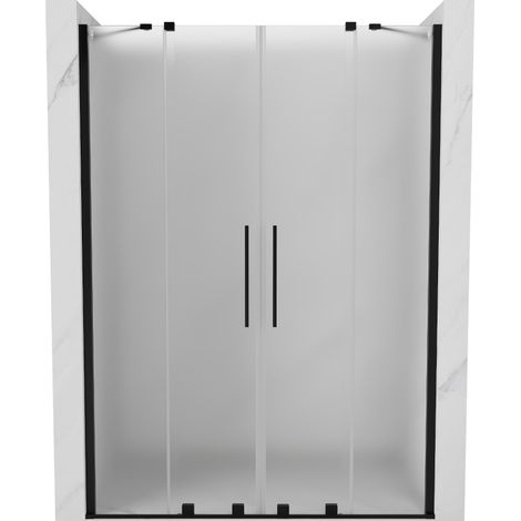 Mexen Velar Duo porte de douche coulissantes 140 cm, givre, noir - 871-140-000-32-70 (1/5)
