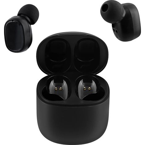 T'nB - Cuffie Bluetooth senza fili, riduzione passiva del rumore de fino a 24 ore de ascolto, in-ear con touch control, de indicatore di carica, microfono integrato, sportivo - nero