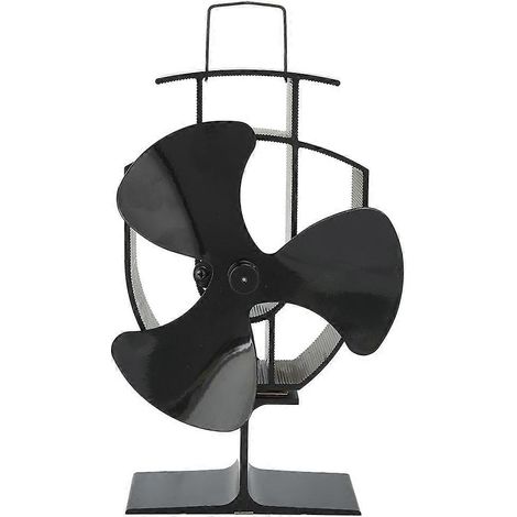 Ventilateur de poêle thermique en acier résistant à la chaleur, équipement de chauffage pour cheminée, pales robustes, fonctionnement sans électricité, diffusion optimale de la chaleur, surface haute (1/5)