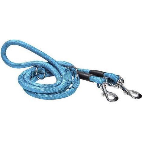 Guinzaglio tubolare blu da addestramento 3 posizioni modello Walk per cani