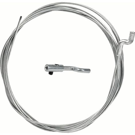 1 - Câble De Commande - Kit Réparation - Acier Galvanisé - Pour Tondeuse Débroussailleuse Motoculteur - Argent - 250cm x 0,15cm (1/5)