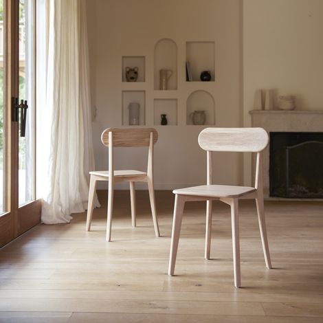 Ensemble de 2 Chaises en bois de chêne Abel (1/5)