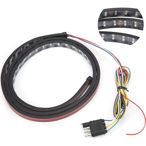 Bandeau LED 60in 2 rangées pour hayon, feux stop clignotants, clignoteurs et recul, universel 12-24V, barre lumineuse de remorque (1/5)