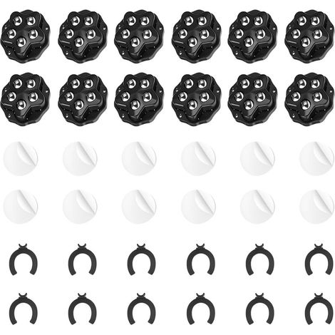 Ruedas Para Muebles - Ruedas Giratorias 360° Con Freno - Autoadhesivas - 12 Unidades (1/5)