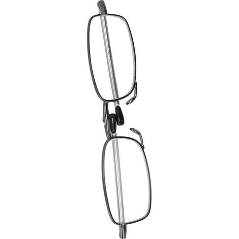 Lunettes de lecture anti-lumière bleue, élégantes et pliables pour personnes âgées et presbytes (+250, carrées, grises) (1/5)