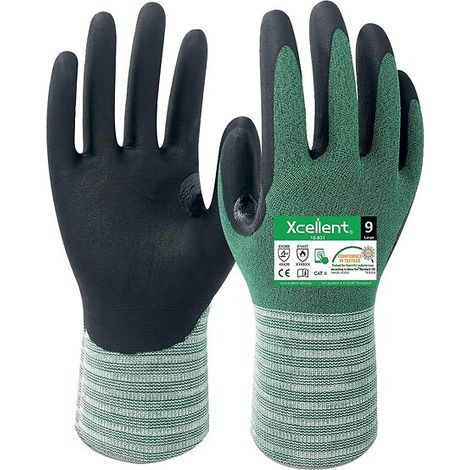 Gants anticoupure B enduction nitrile jauge 18 18-931 taille 8 - Boîte de 12 paires - XCELLENT SAFETY GMBH