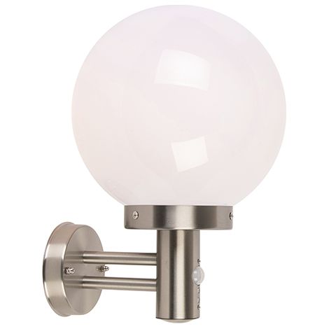 Outdoor Wall Light Stainless Steel IP44 with Motion Sensor - Sfera