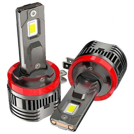 Lot de 2 ampoules LED H11B Turbo 80W 30000LM feux de croisement/route 6000K blanc pour Ford Fiesta (prise et adaptateur).