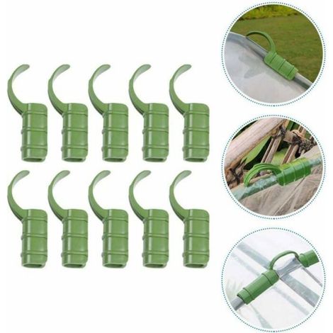 15 Clips de tuyau, Plastique durable, Résistant à la déchirure, 20mm, Pour serre et bâche (1/2)