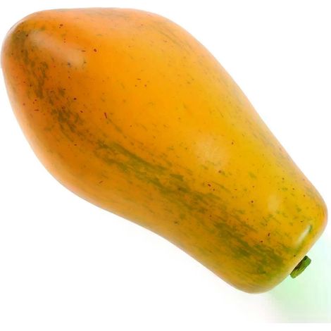 Realistische Papaya-Requisite aus hochwertigem Schaumstoff – Spielzeug für Kinder, ideal für Rollenspiele, Küchendekoration, Partys, Bars und Geschäfte. (1/4)