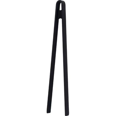 Küchenzangen aus Kunststoff zum Braten und Essen, Länge: 29 cm, schwarz