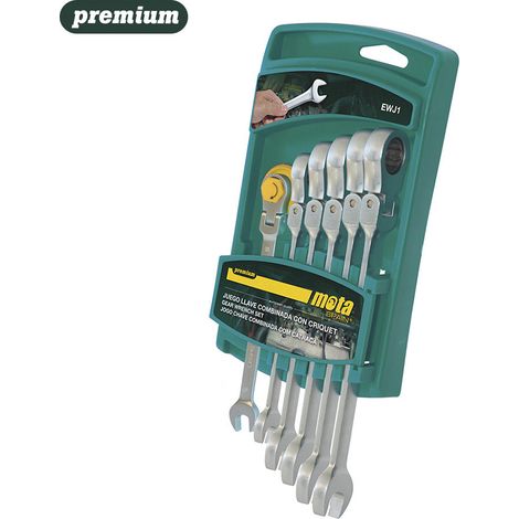Mota Ensemble professionnel de clés articulées argenté 6 pièces (1/3)
