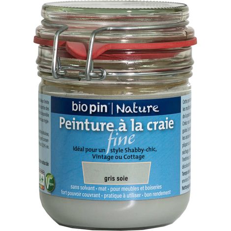 Pintura a la tiza natural 0,325 L - Gris seda Biopin Nature