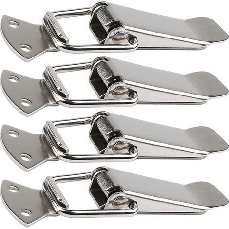 (4pcs)Fermoir de tension en acier inoxydable avec vis, fermoir à levier de 56 mm, loquet à ressort à bascule, clip de serrage, fermeture de boîte (1/5)