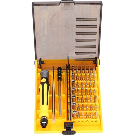 Kit de tournevis mini 45 en 1, outils de réparation de précision avec pince et arbre d'extension (1/5)
