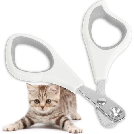 Coupe-ongles pour chat, ciseaux à griffes pour animaux de compagnie avec trou de positionnement de 2mm, tondeuse à griffes antidérapante (1/5)