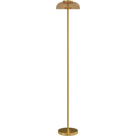 Lámpara de pie LED para salón en latón 3000 K con interruptor de pie, 134 cm (1/5)