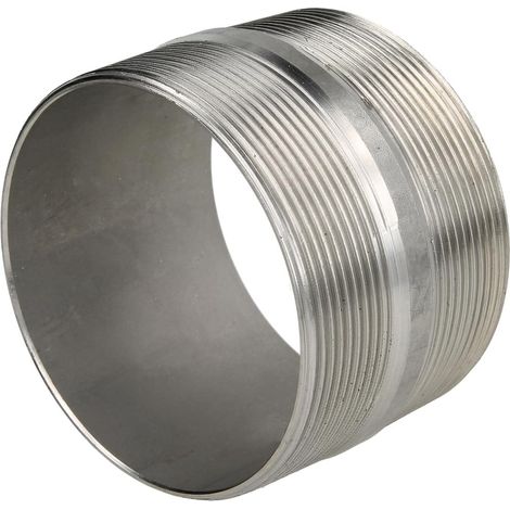 Double nipple de tuyau en inox 3'' x 80 mm